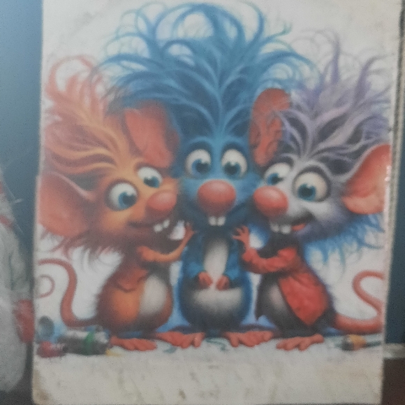 CLEARANCE SALE 50% Thats what fiends are for / 8 x9 inches Mixedmedia art - Picture 2 of 6